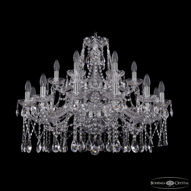 Подвесная люстра Bohemia Ivele Crystal 1413/12+6/300/2d Ni