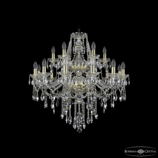 Подвесная люстра Bohemia Ivele Crystal 1415/12+6/300/2d G