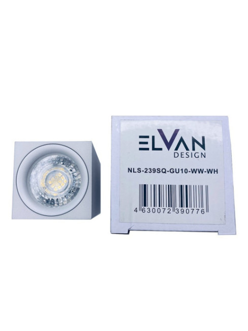 Накладной светильник Elvan NLS-239SQ-GU10-WW-WH Накладной светильник Elvan NLS-239SQ-GU10-WW-WH