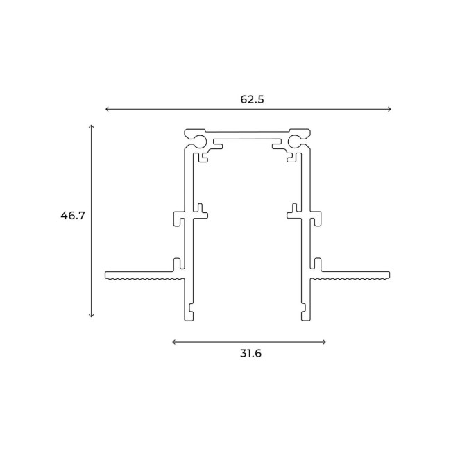 Шинопровод магнитный встраиваемый Hesby Lighting ElDeko HSBL_0060 Шинопровод магнитный встраиваемый Hesby Lighting ElDeko HSBL_0060