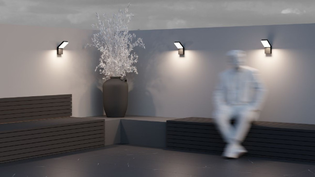 Уличный настенный светодиодный светильник Maytoni Paso O595WL-L12B3K