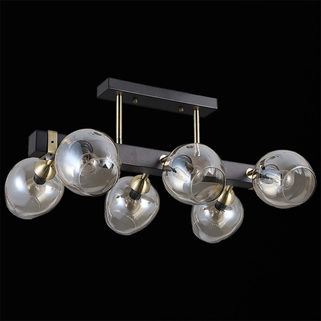 Люстра на штанге Illumico IL9736-6CSQ-79 BK AB Люстра на штанге Illumico IL9736-6CSQ-79 BK AB