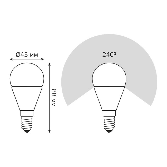 Лампа светодиодная диммируемая Gauss E14 7W 3000K матовая 105101107-D Лампа светодиодная диммируемая Gauss E14 7W 3000K матовая 105101107-D