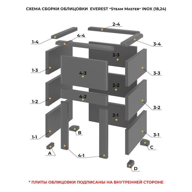 Печь для бани Эверест "Steam Master 24 INOX" Талькохлорит, S-40