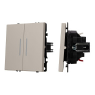 Механизм выключателя двухклавишный непроходной Arlight LED SWT-NOBE-MK02-SFPL-L-CA (230V, 10A) 059417