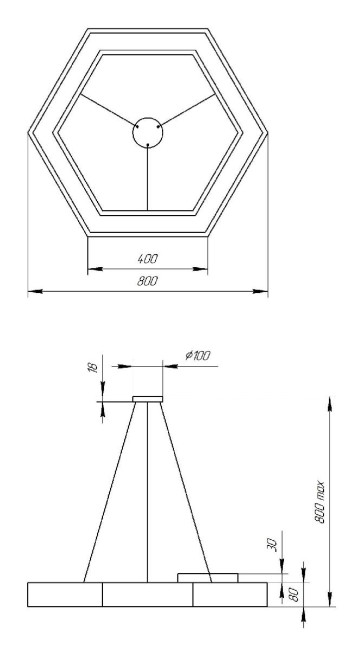Подвесной светильник Эра Geometria SPO-124-W-40K-051 Б0050556