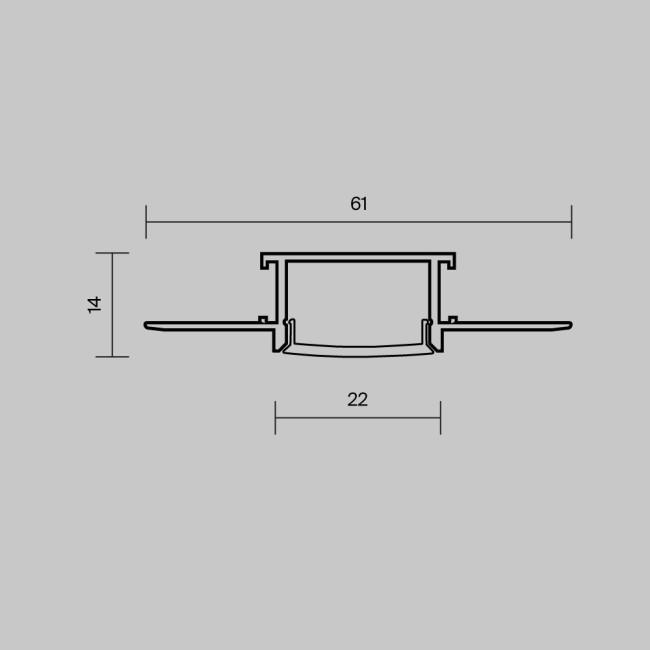 Алюминиевый профиль встраиваемый скрытого монтажа Maytoni Led Strip ALM-011-S-3M 636009