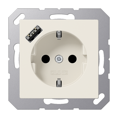 Розетка 2K+З USB Typ A Jung A1520-18A Розетка 2K+З USB Typ A Jung A1520-18A