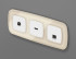 Комплект механизма компьютерной розетки Ambrella Volt RJ-45 (8P8C) CAT6A экранированной с автоматической защитной шторкой OMEGA MO112005 Белый глянец QUANT (OP1120, VM185)
