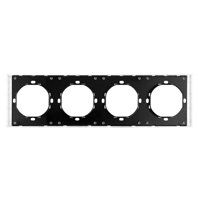 Рамка 4-местная Stekker Мия PFR00-3004-01 белая магнолия 50459 Рамка 4-местная Stekker Мия PFR00-3004-01 белая магнолия 50459
