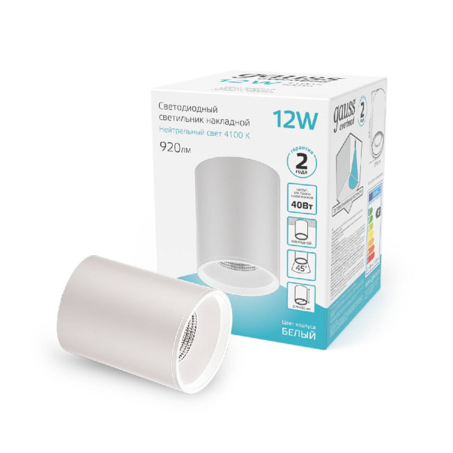 Потолочный светодиодный светильник Gauss Overhead HD011 Потолочный светодиодный светильник Gauss Overhead HD011