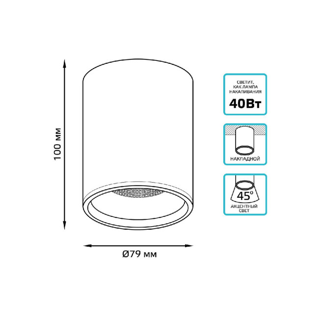 Потолочный светодиодный светильник Gauss Overhead HD011 Потолочный светодиодный светильник Gauss Overhead HD011