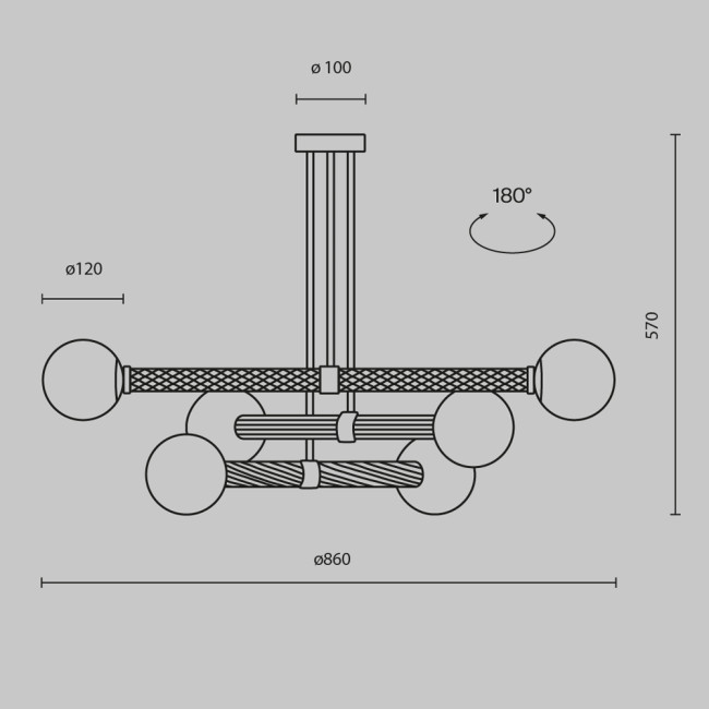 Потолочная люстра Maytoni Teatro MOD287PL-06BS Потолочная люстра Maytoni Teatro MOD287PL-06BS