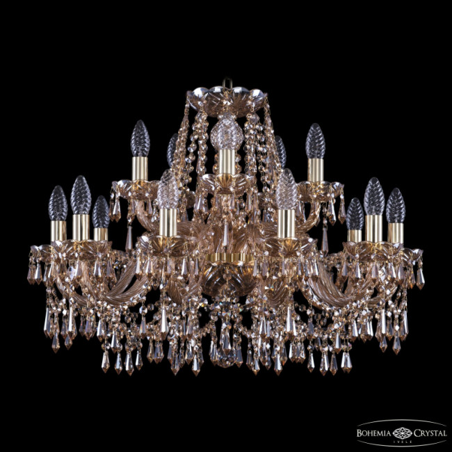 Подвесная люстра Bohemia Ivele Crystal 1403/10+5/240 G M721 Подвесная люстра Bohemia Ivele Crystal 1403/10+5/240 G M721