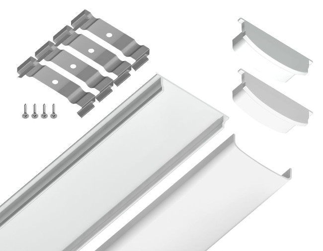 Алюминиевый накладной профиль Ambrella Light Alum Profile GP1600WH Алюминиевый накладной профиль Ambrella Light Alum Profile GP1600WH