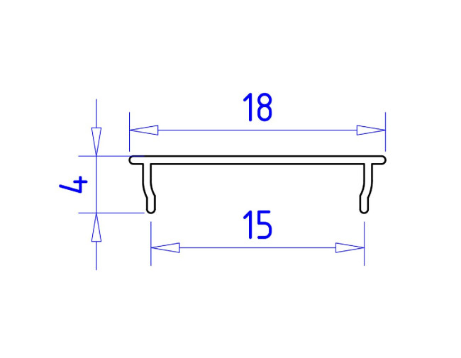 Алюминиевый накладной профиль Ambrella Light Alum Profile GP1600WH Алюминиевый накладной профиль Ambrella Light Alum Profile GP1600WH