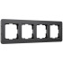 Рамка на 4 поста Werkel Platinum черный алюминий 4690389184512 W0042608 Рамка на 4 поста Werkel Platinum черный алюминий 4690389184512 W0042608