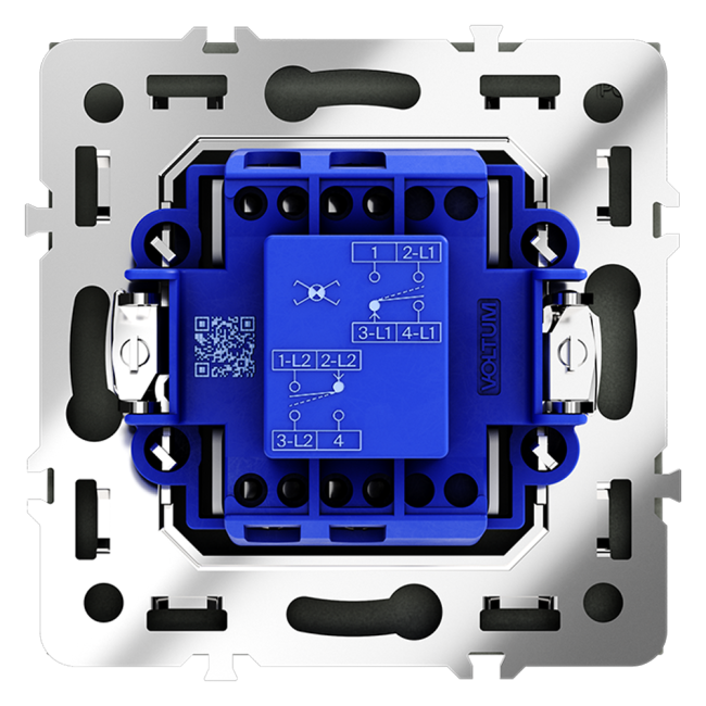 Перекрестный переключатель одноклавишный Voltum S70 VLS010508 (черный матовый)