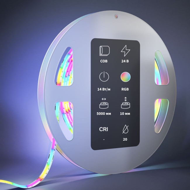 Светодиодная лента Maytoni Ultra 24В COB 14Вт/м RGB 5м IP20 201217 Светодиодная лента Maytoni Ultra 24В COB 14Вт/м RGB 5м IP20 201217