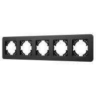 Рамка на 5 постов алюминиевая Arlight FRM-AKIRY-SFAL-5-BK 049747 Рамка на 5 постов алюминиевая Arlight FRM-AKIRY-SFAL-5-BK 049747