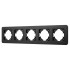 Рамка на 5 постов алюминиевая Arlight FRM-AKIRY-SFAL-5-BK 049747 Рамка на 5 постов алюминиевая Arlight FRM-AKIRY-SFAL-5-BK 049747