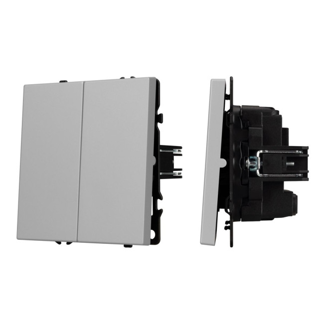 Механизм выключателя двухклавишный перекрёстный Arlight SWT-NOBE-MKX2-SFPL-IS (230V, 10A) (Никель) 061794 Механизм выключателя двухклавишный перекрёстный Arlight SWT-NOBE-MKX2-SFPL-IS (230V, 10A) (Никель) 061794