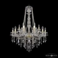 Подвесная люстра Bohemia Ivele Crystal 1415/12+6/300/h-108 G