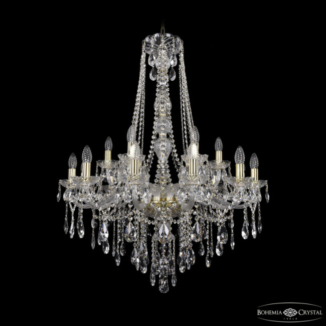 Подвесная люстра Bohemia Ivele Crystal 1415/12+6/300/h-108 G