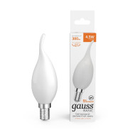 Светодиодная филаментная лампа Gauss Basic Filament Е14 4,5W 2700K 1045115 Светодиодная филаментная лампа Gauss Basic Filament Е14 4,5W 2700K 1045115