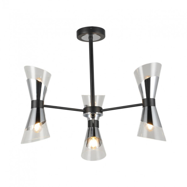 Люстра на штанге IMEX MD.51913-6-S-BK+CH Люстра на штанге IMEX MD.51913-6-S-BK+CH