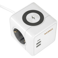 Розеточный блок 3-местный + 3 USB + беспроводная зарядка Werkel 4690389204265 W6513501 a066454
