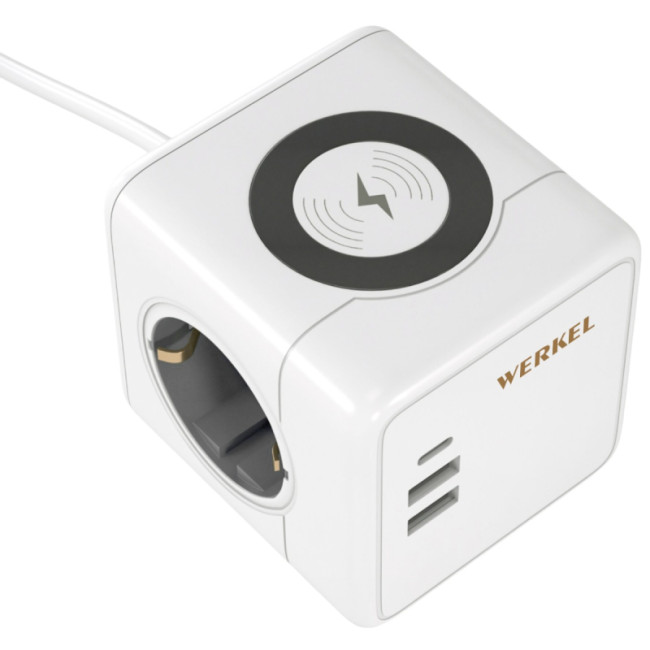 Розеточный блок 3-местный + 3 USB + беспроводная зарядка Werkel 4690389204265 W6513501 a066454 Розеточный блок 3-местный + 3 USB + беспроводная зарядка Werkel 4690389204265 W6513501 a066454