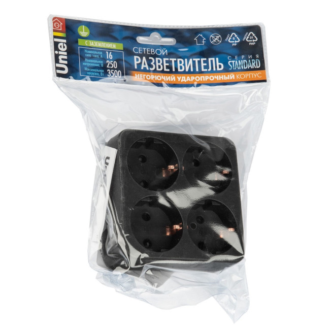 Сетевой разветвитель Uniel S-GES4-16S BLACK UL-00011242 Сетевой разветвитель Uniel S-GES4-16S BLACK UL-00011242
