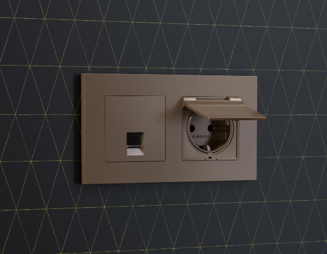 Рамка двухместная Ambrella Volt Qubi AF250632 Рамка двухместная Ambrella Volt Qubi AF250632