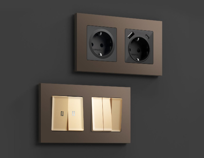 Рамка двухместная Ambrella Volt Qubi AF250632 Рамка двухместная Ambrella Volt Qubi AF250632