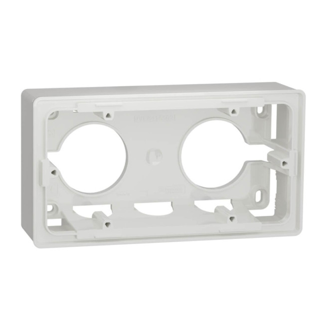 Коробка двухмодульная для открытой установки Schneider Electric Unica New NU800418 Коробка двухмодульная для открытой установки Schneider Electric Unica New NU800418