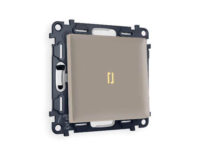 Комплект механизма 1-кл проходного выключателя с подсветкой Ambrella Volt Alfa MA362030