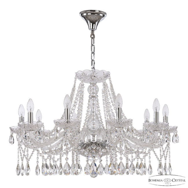 Подвесная люстра Bohemia Ivele Crystal 1413/10/300 Ni Подвесная люстра Bohemia Ivele Crystal 1413/10/300 Ni