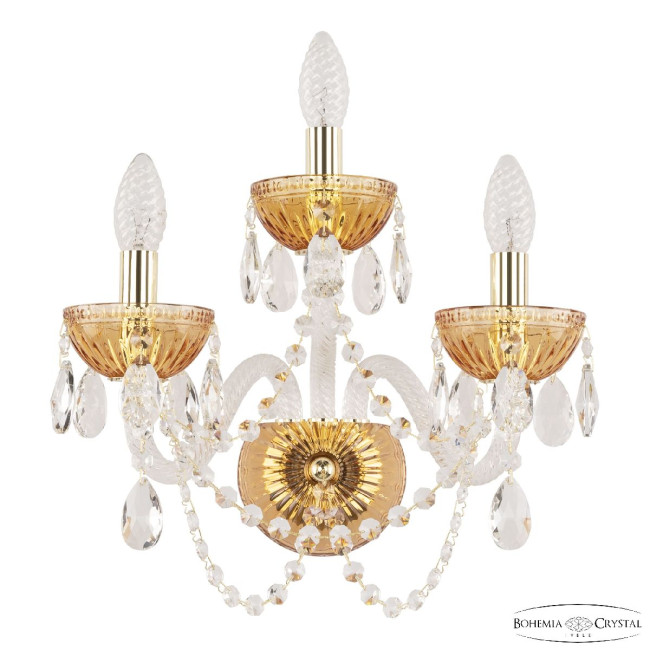 Бра Bohemia Ivele Crystal 5402B/2+1/165 G Amber/M-1G Бра Bohemia Ivele Crystal 5402B/2+1/165 G Amber/M-1G