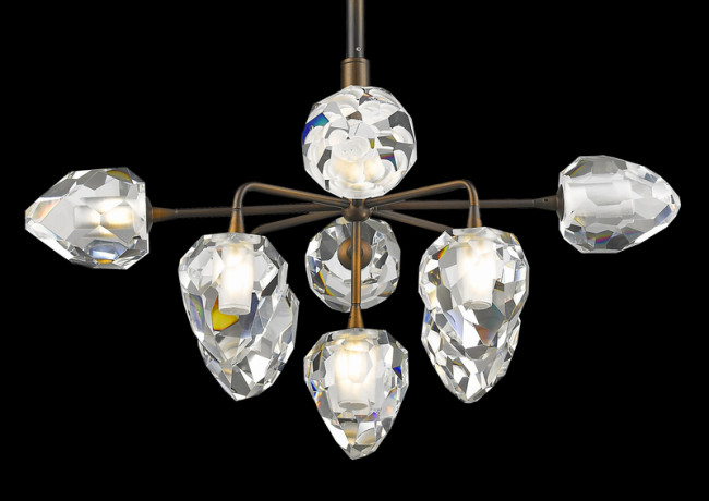 Подвесная люстра Delight Collection On the Rocks P68038L-9 gold Подвесная люстра Delight Collection On the Rocks P68038L-9 gold