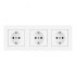 Розетка тройная (трехпостовая) с/з и шторками Arte Milano SET06-3-40-1x3 white Розетка тройная (трехпостовая) с/з и шторками Arte Milano SET06-3-40-1x3 white
