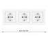 Розетка тройная (трехпостовая) с/з и шторками Arte Milano SET06-3-40-1x3 white Розетка тройная (трехпостовая) с/з и шторками Arte Milano SET06-3-40-1x3 white
