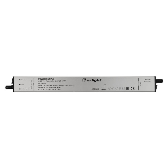 Блок питания Arlight ARPV-LG48060-Linear-PFC (48V, 1.25A, 60W) 034893