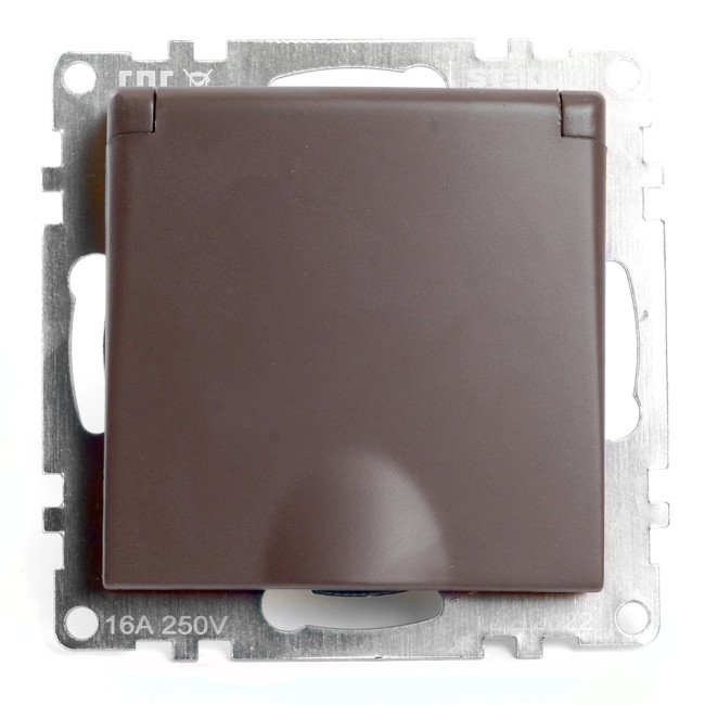 Розетка 1-местная с защитной шторкой Stekker Катрин GLS16-7112-04 49029