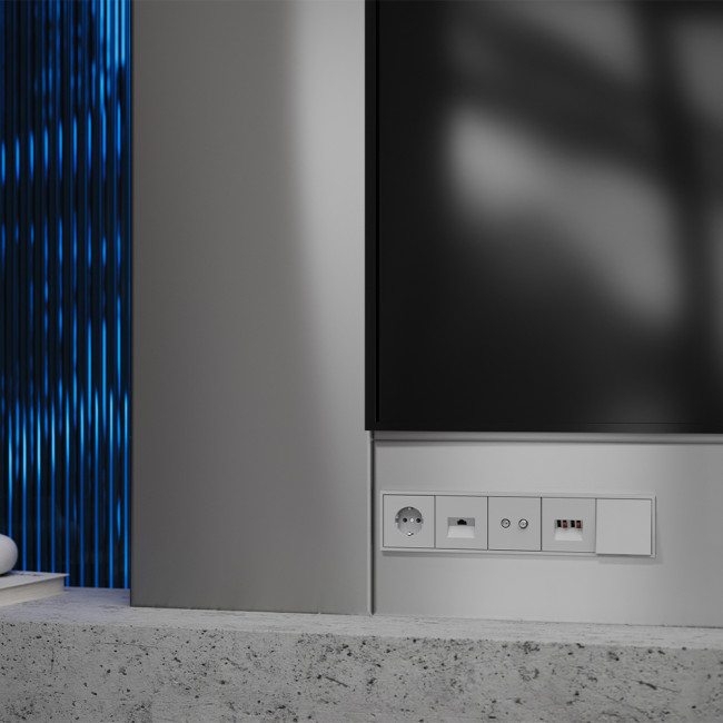 Накладка для розетки телевизионной оконечной TV+SAT Voltum S70 (серый) VLS001616 Накладка для розетки телевизионной оконечной TV+SAT Voltum S70 (серый) VLS001616