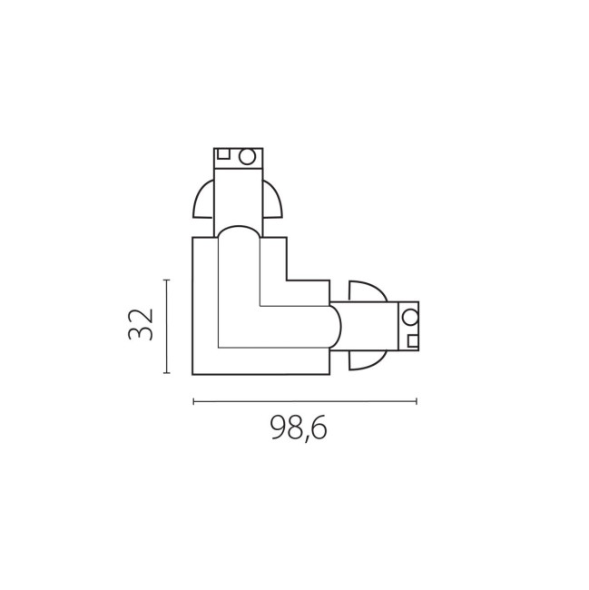 Соединение угловое перекидное с подводом питания к треку 5040xx-(F)/(R) Lightstar Quattro 504127-FRPS Соединение угловое перекидное с подводом питания к треку 5040xx-(F)/(R) Lightstar Quattro 504127-FRPS