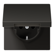 Розетка 2K+З с крышкой Jung AL1520KLAN