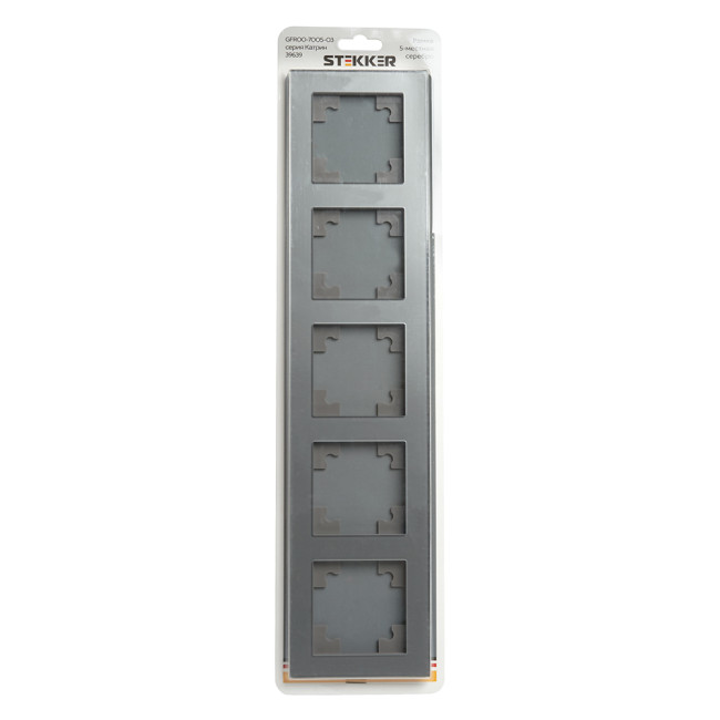 Рамка горизонтальная 5-местная Stekker Катрин 39639 Рамка горизонтальная 5-местная Stekker Катрин 39639