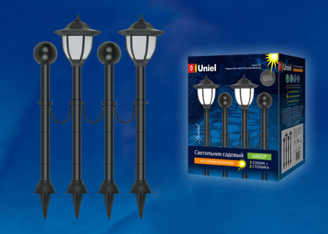 Светильник на солнечных батареях (UL-00003132) Uniel Фонари USL-S-181/PT720 Lantern Set02 Светильник на солнечных батареях (UL-00003132) Uniel Фонари USL-S-181/PT720 Lantern Set02