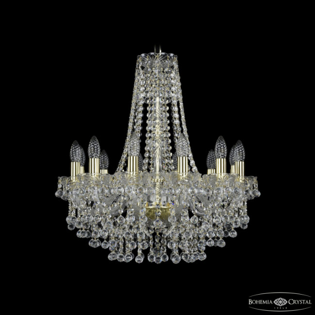 Подвесная люстра Bohemia Ivele Crystal 1409/12/195/h-63 G Подвесная люстра Bohemia Ivele Crystal 1409/12/195/h-63 G